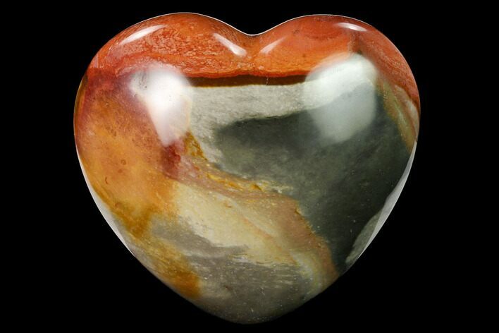 Wide, Polychrome Jasper Heart - Madagascar #167329